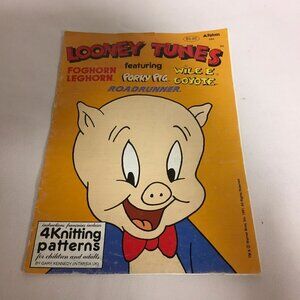 Patons Looney Tunes 4 Knitting Patterns Foghorn Leghorn Porky Pig Wille Coyote